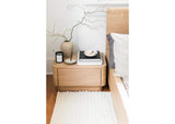 YR-1001-21 Round Off Small Nightstand Light Oak Brown