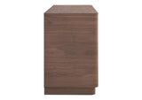 YR-1003-03 Round Off Dresser Walnut Brown