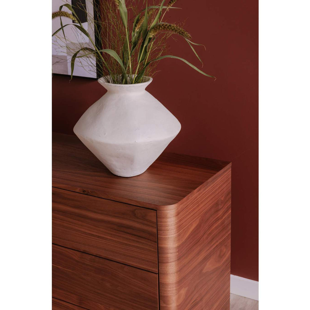 YR-1003-03 Round Off Dresser Walnut Brown