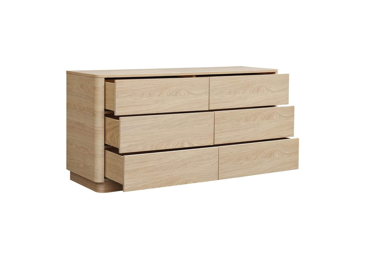 YR-1003-21 Round Off Dresser Light Oak Brown