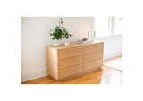 YR-1003-21 Round Off Dresser Light Oak Brown