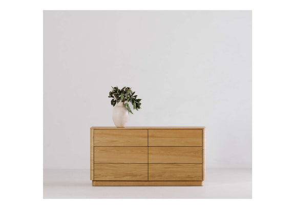 YR-1003-21 Round Off Dresser Light Oak Brown