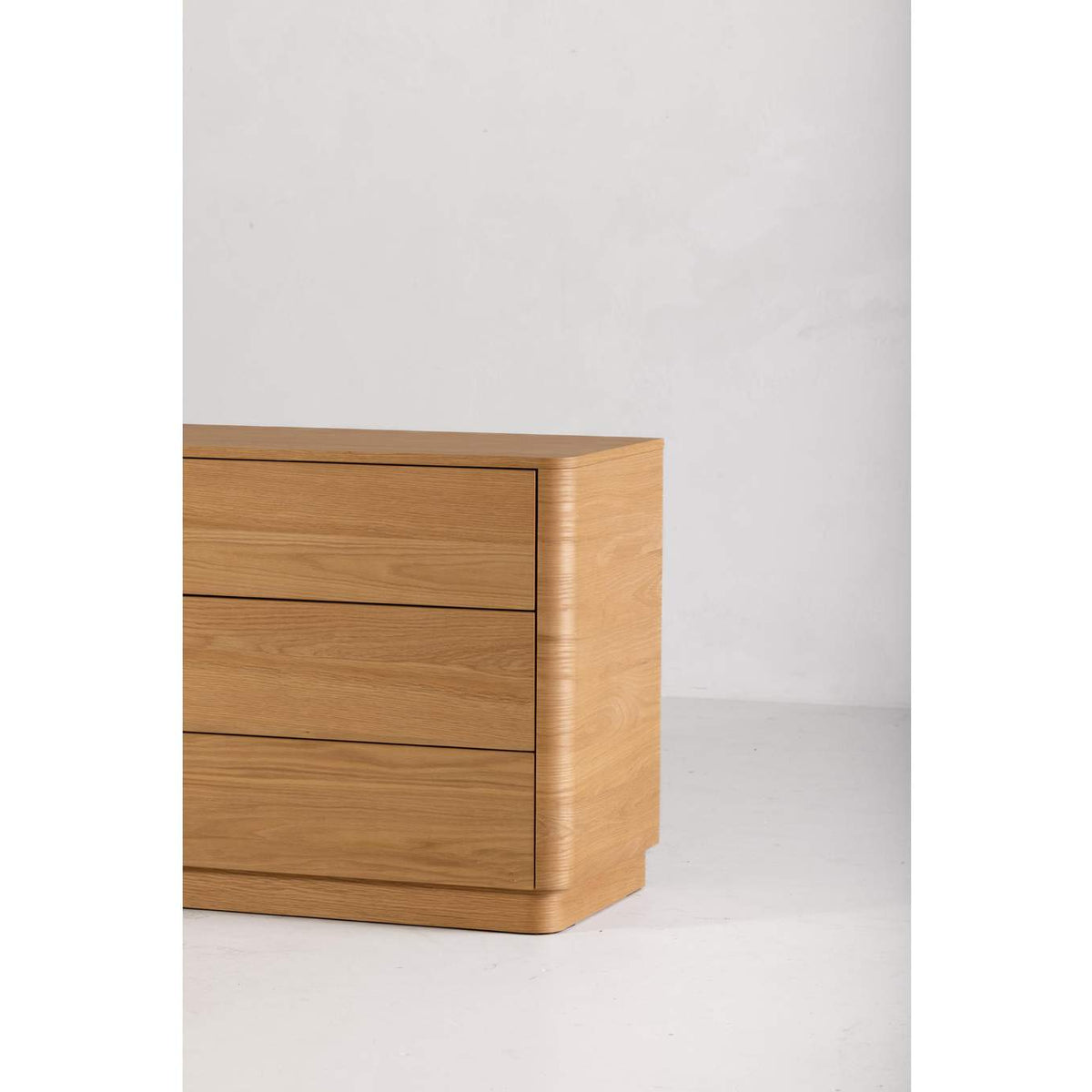 YR-1003-21 Round Off Dresser Light Oak Brown