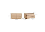 YR-1003-21 Round Off Dresser Light Oak Brown