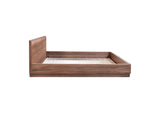 YR-1005-03-0 Round Off Queen Bed Walnut Brown
