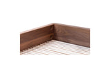 YR-1005-03-0 Round Off Queen Bed Walnut Brown