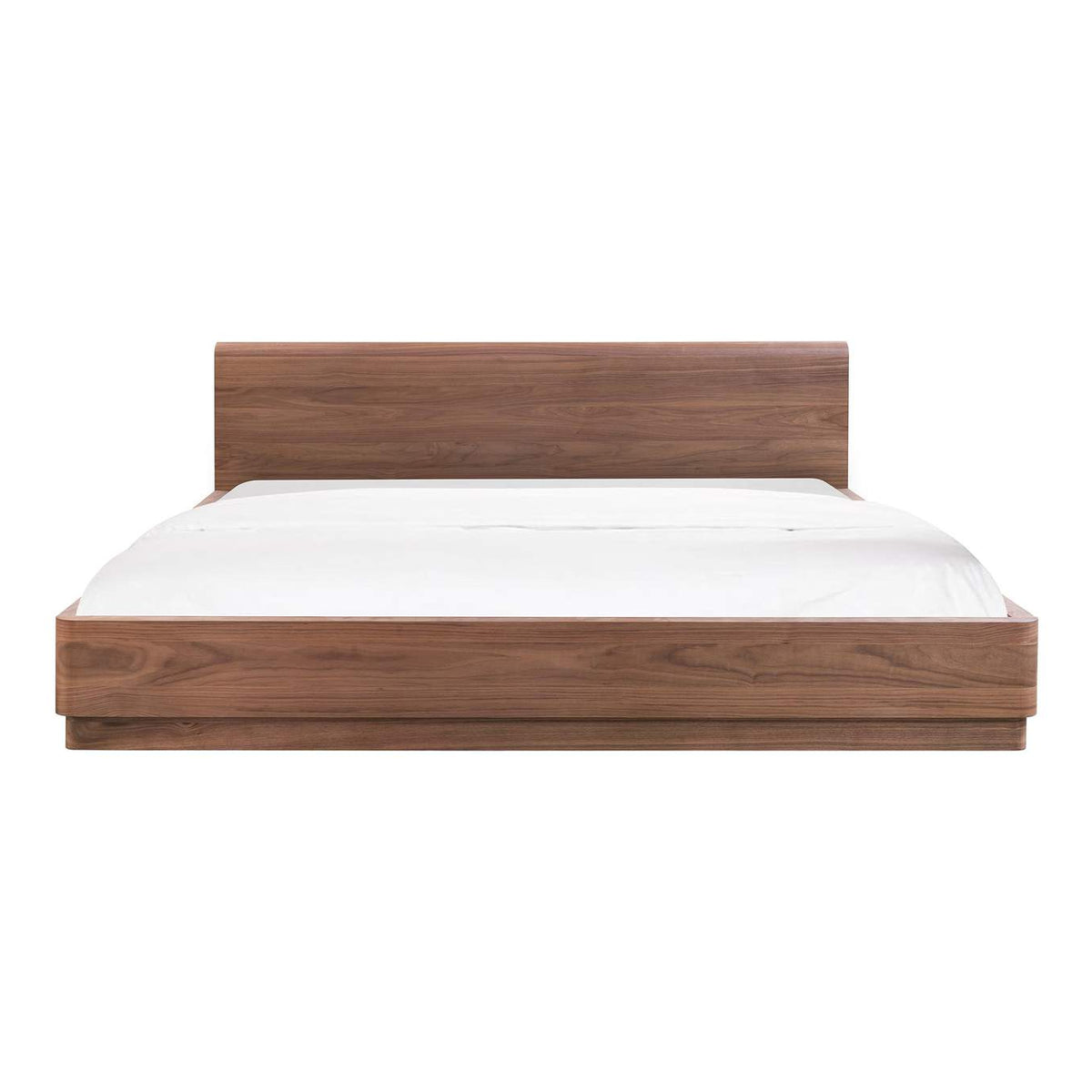 YR-1005-03-0 Round Off Queen Bed Walnut Brown