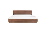 YR-1005-03-0 Round Off Queen Bed Walnut Brown
