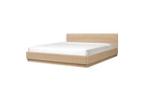 YR-1005-21-0 Round Off Queen Bed Light Oak Brown