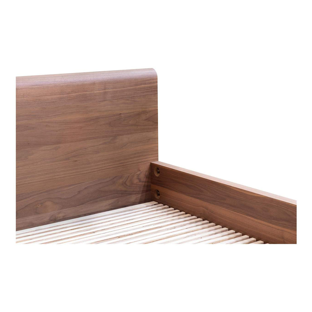 YR-1006-03-0 Round Off King Bed Walnut Brown