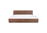 YR-1006-03-0 Round Off King Bed Walnut Brown