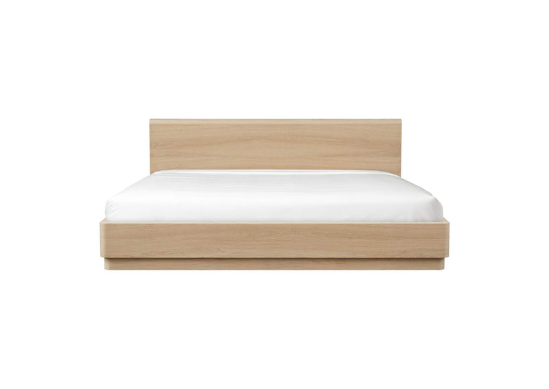 YR-1006-21-0 Round Off King Bed Light Oak Brown