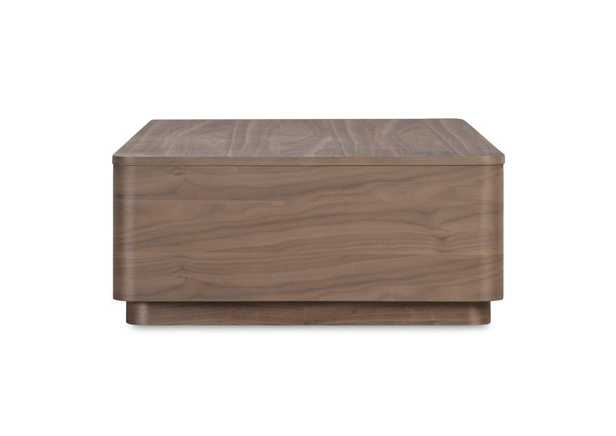 YR-1007-03 Round Off Coffee Table Walnut Brown