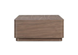YR-1007-03 Round Off Coffee Table Walnut Brown