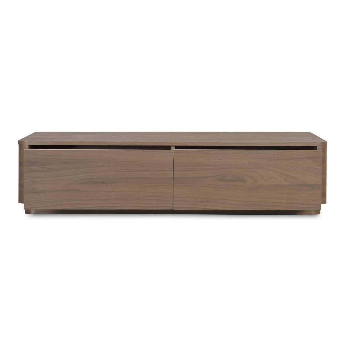 YR-1007-03 Round Off Coffee Table Walnut Brown