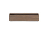 YR-1007-03 Round Off Coffee Table Walnut Brown