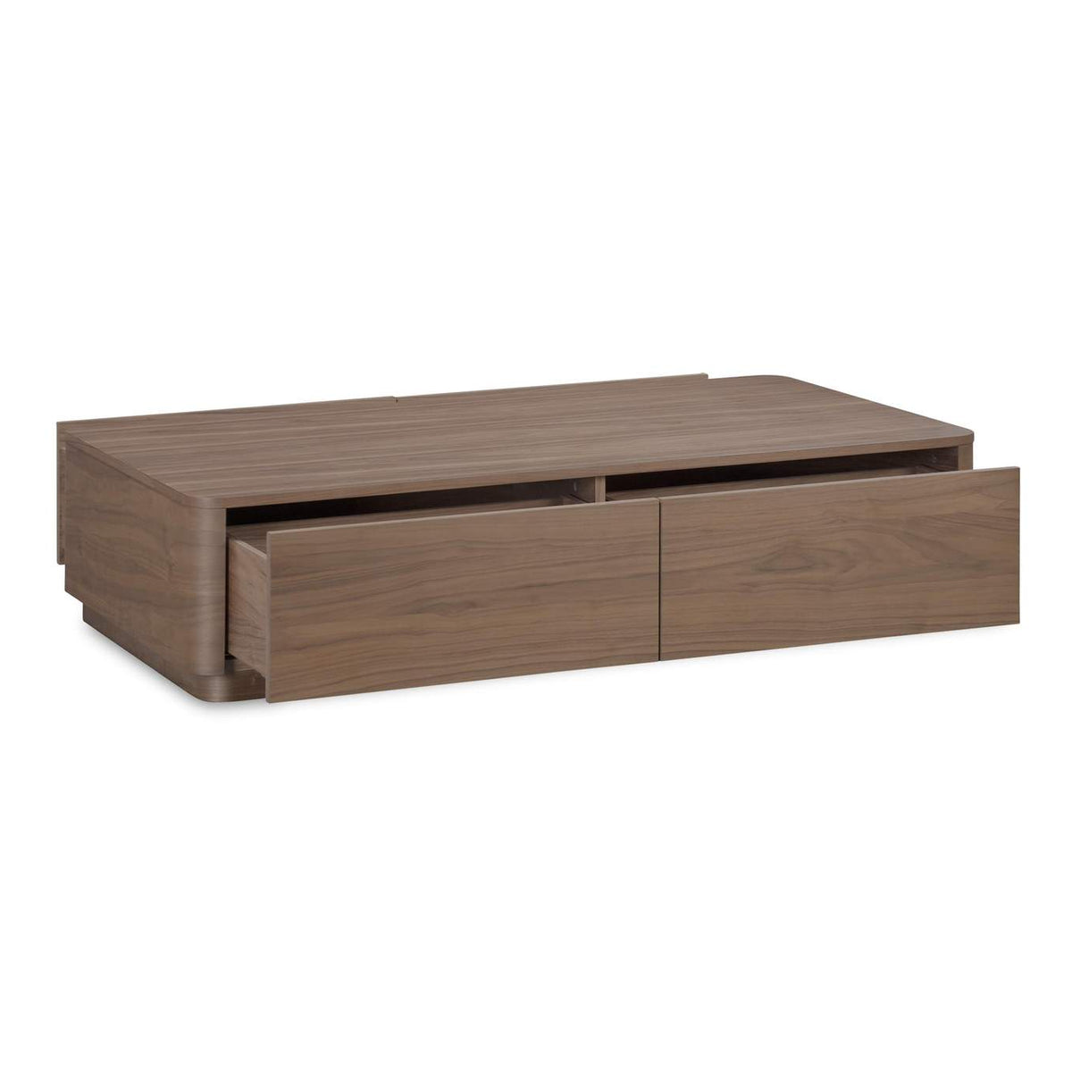 YR-1007-03 Round Off Coffee Table Walnut Brown