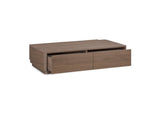 YR-1007-03 Round Off Coffee Table Walnut Brown
