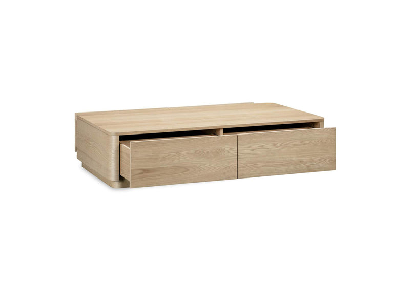 YR-1007-24 Round Off Coffee Table Natural Oak