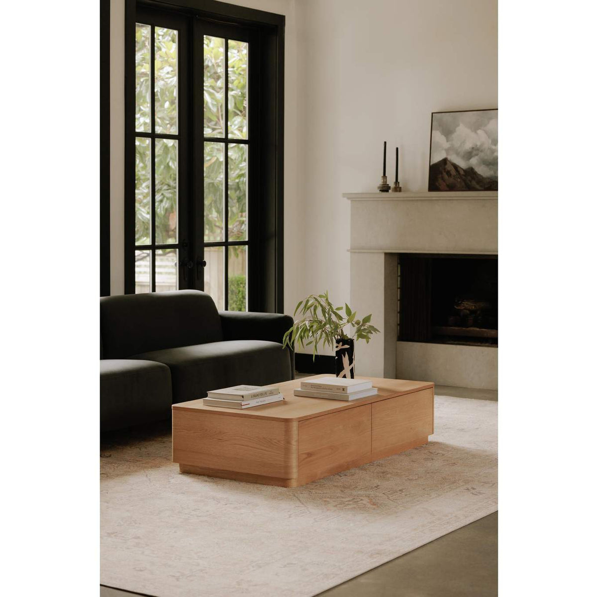 YR-1007-24 Round Off Coffee Table Natural Oak