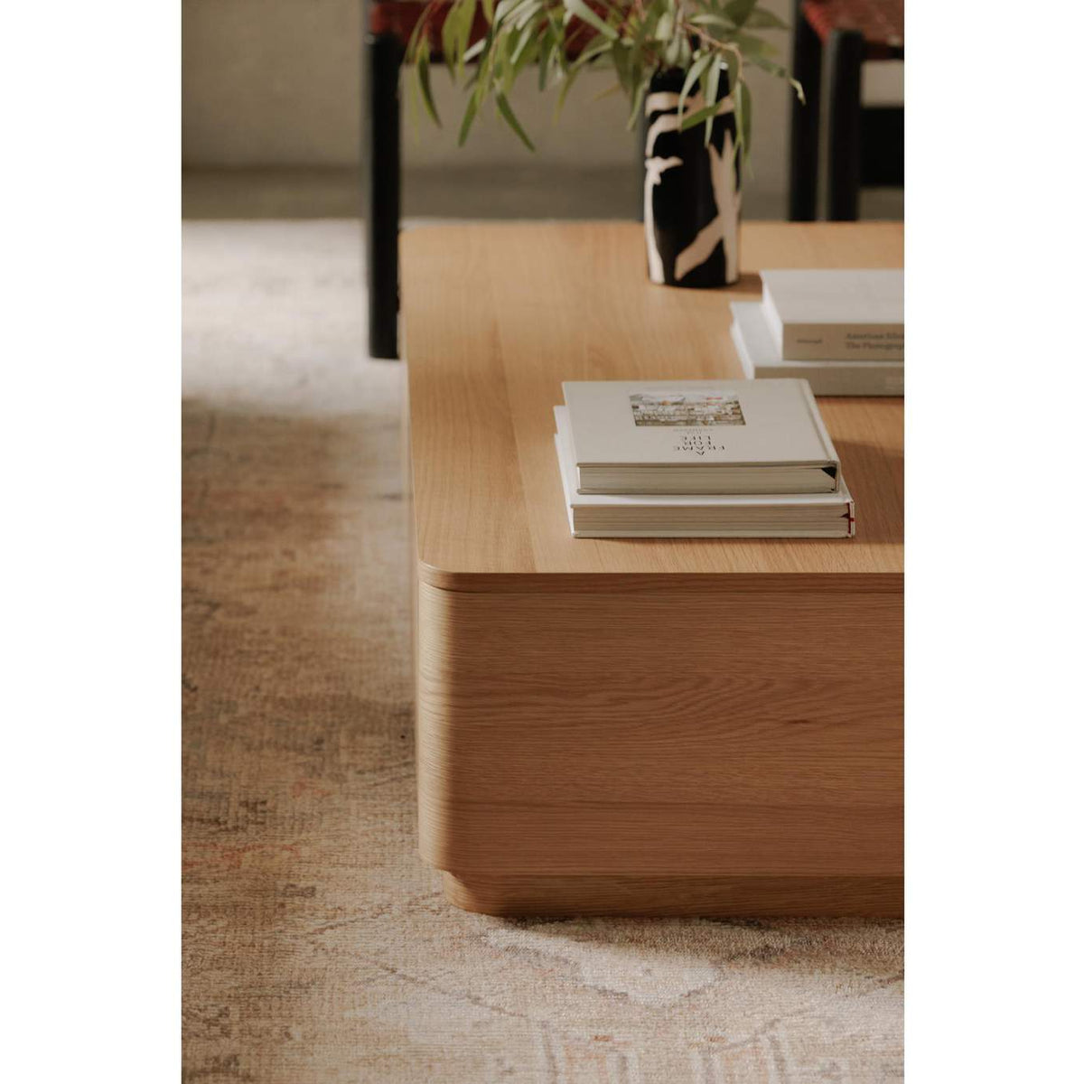 YR-1007-24 Round Off Coffee Table Natural Oak
