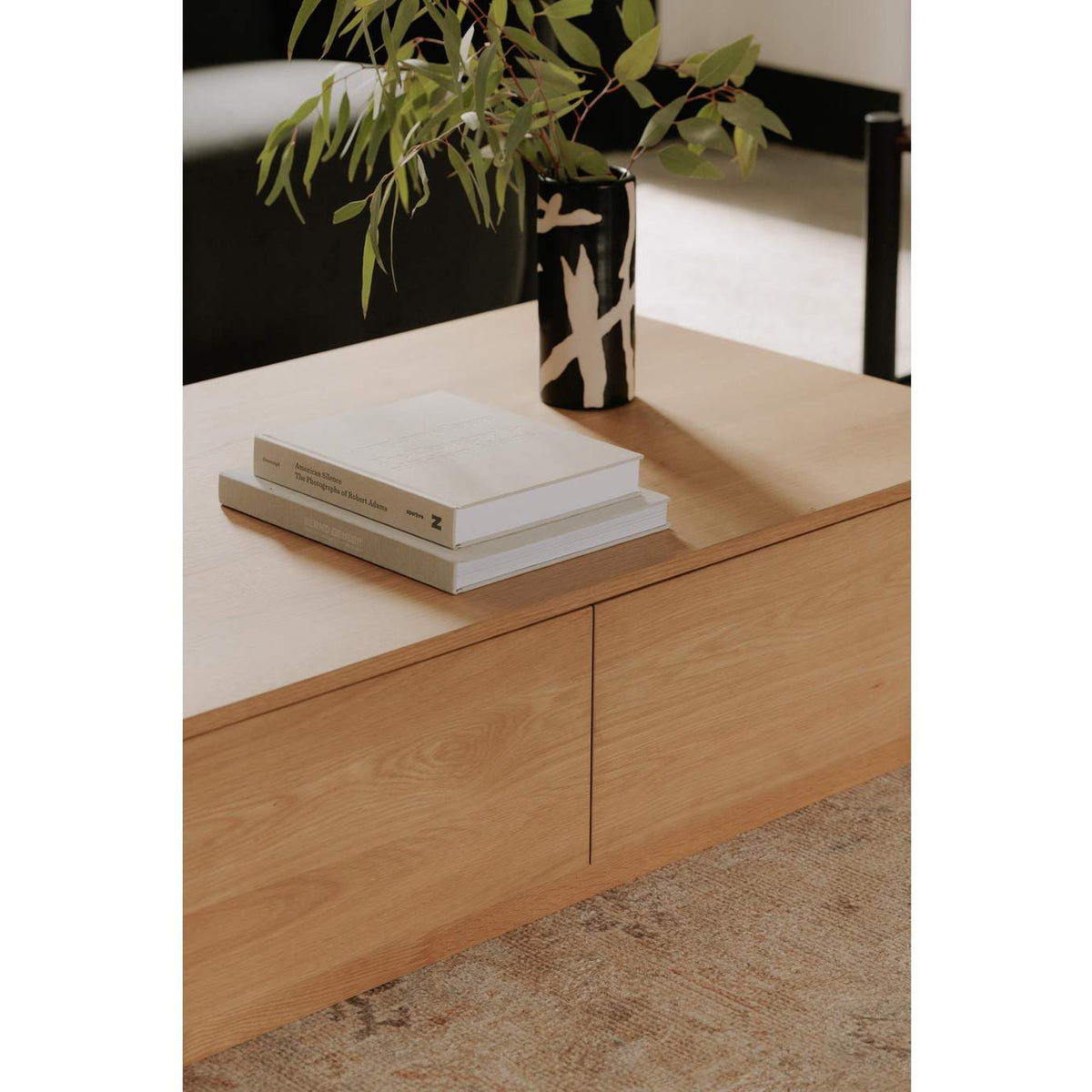 YR-1007-24 Round Off Coffee Table Natural Oak