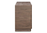 YR-1008-03 Round Off Sideboard Walnut Brown