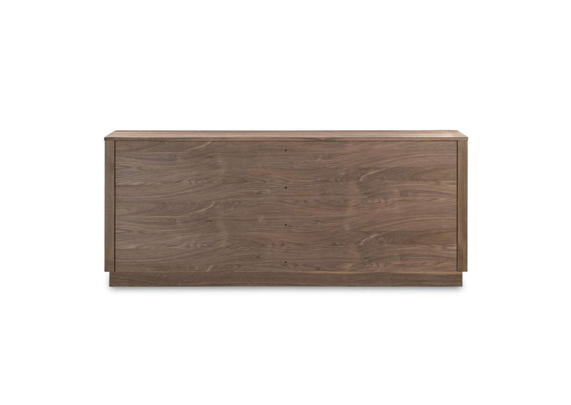YR-1008-03 Round Off Sideboard Walnut Brown