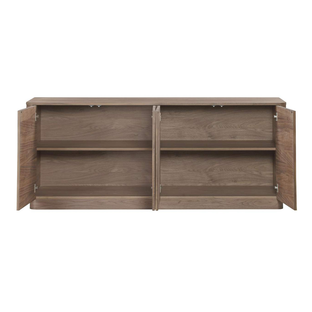 YR-1008-03 Round Off Sideboard Walnut Brown