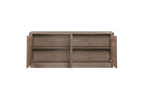 YR-1008-03 Round Off Sideboard Walnut Brown