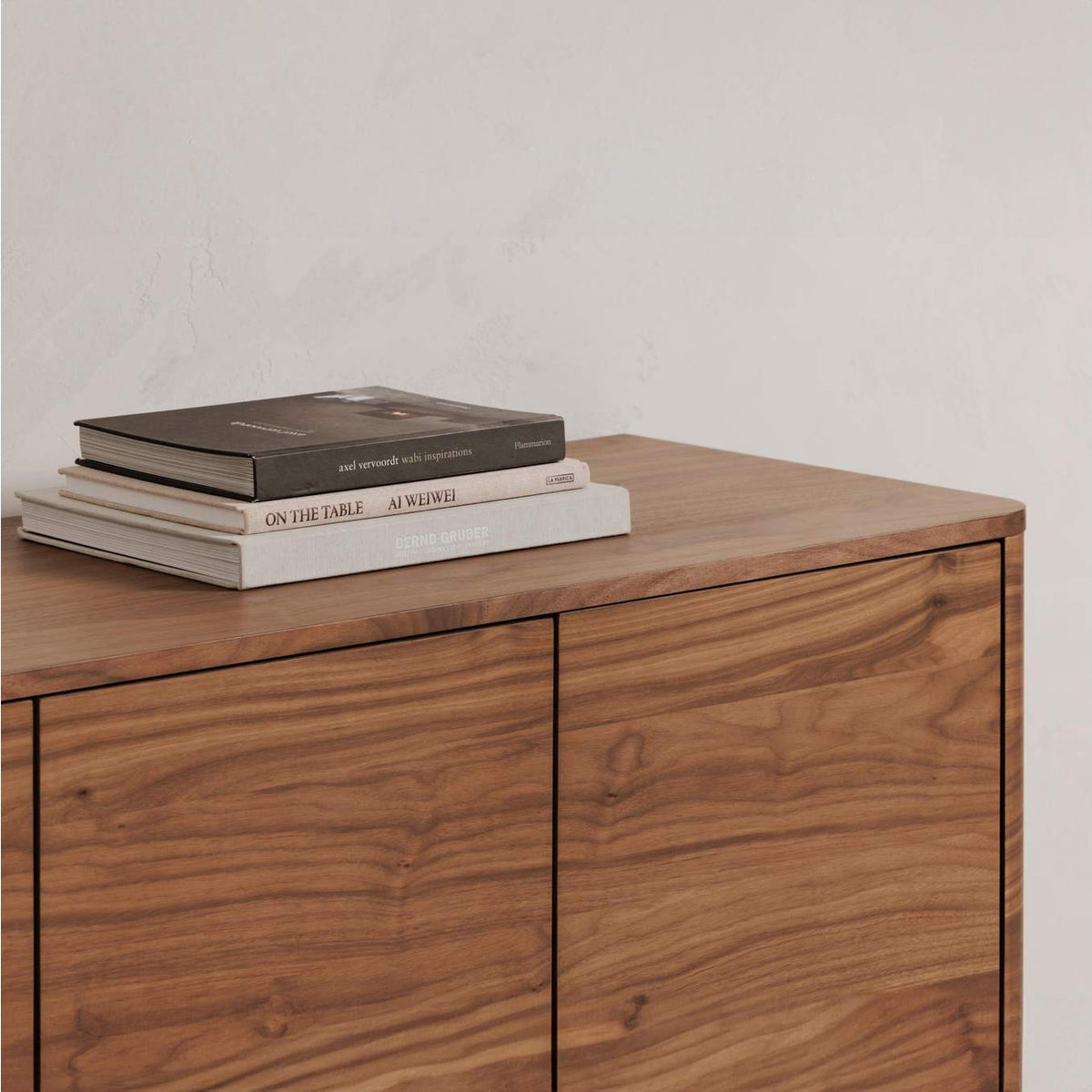 YR-1008-03 Round Off Sideboard Walnut Brown