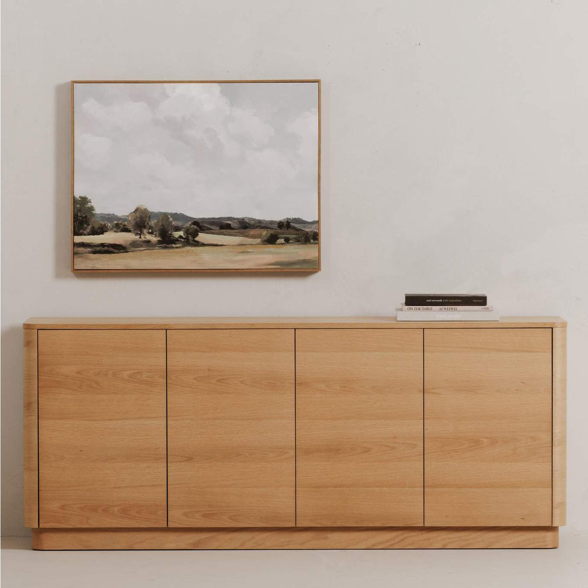 YR-1008-24 Round Off Sideboard Natural Oak