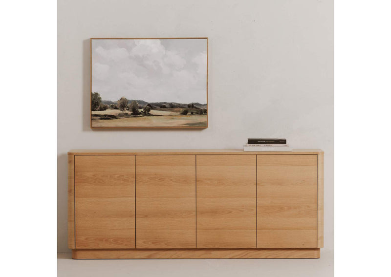 YR-1008-24 Round Off Sideboard Natural Oak