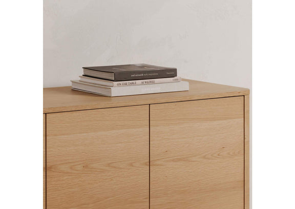 YR-1008-24 Round Off Sideboard Natural Oak