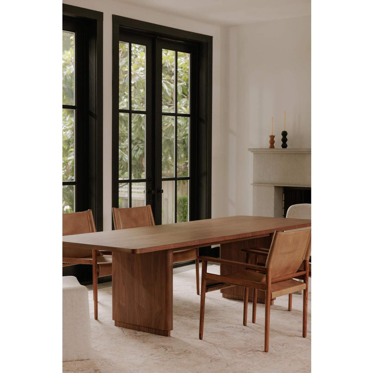YR-1009-03-0 Round Off Small Dining Table Walnut Brown