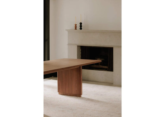 YR-1009-03-0 Round Off Small Dining Table Walnut Brown