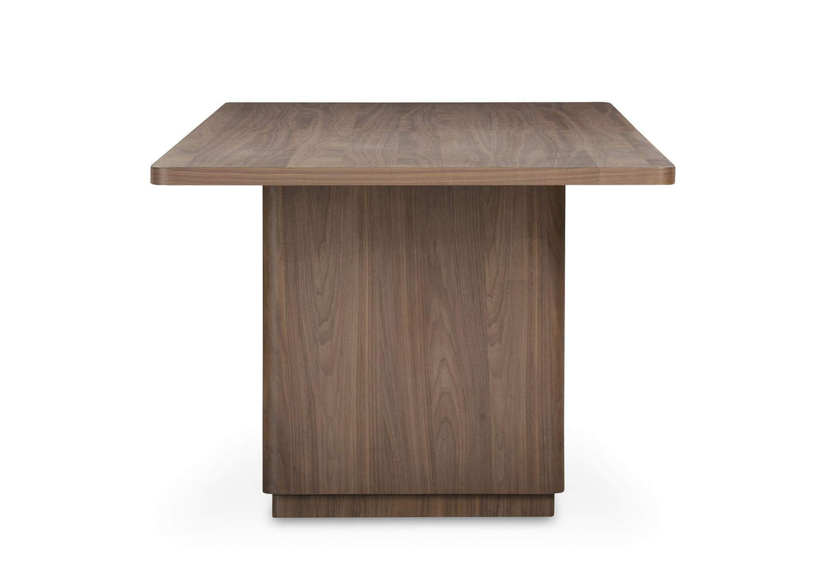 YR-1009-03-0 Round Off Small Dining Table Walnut Brown