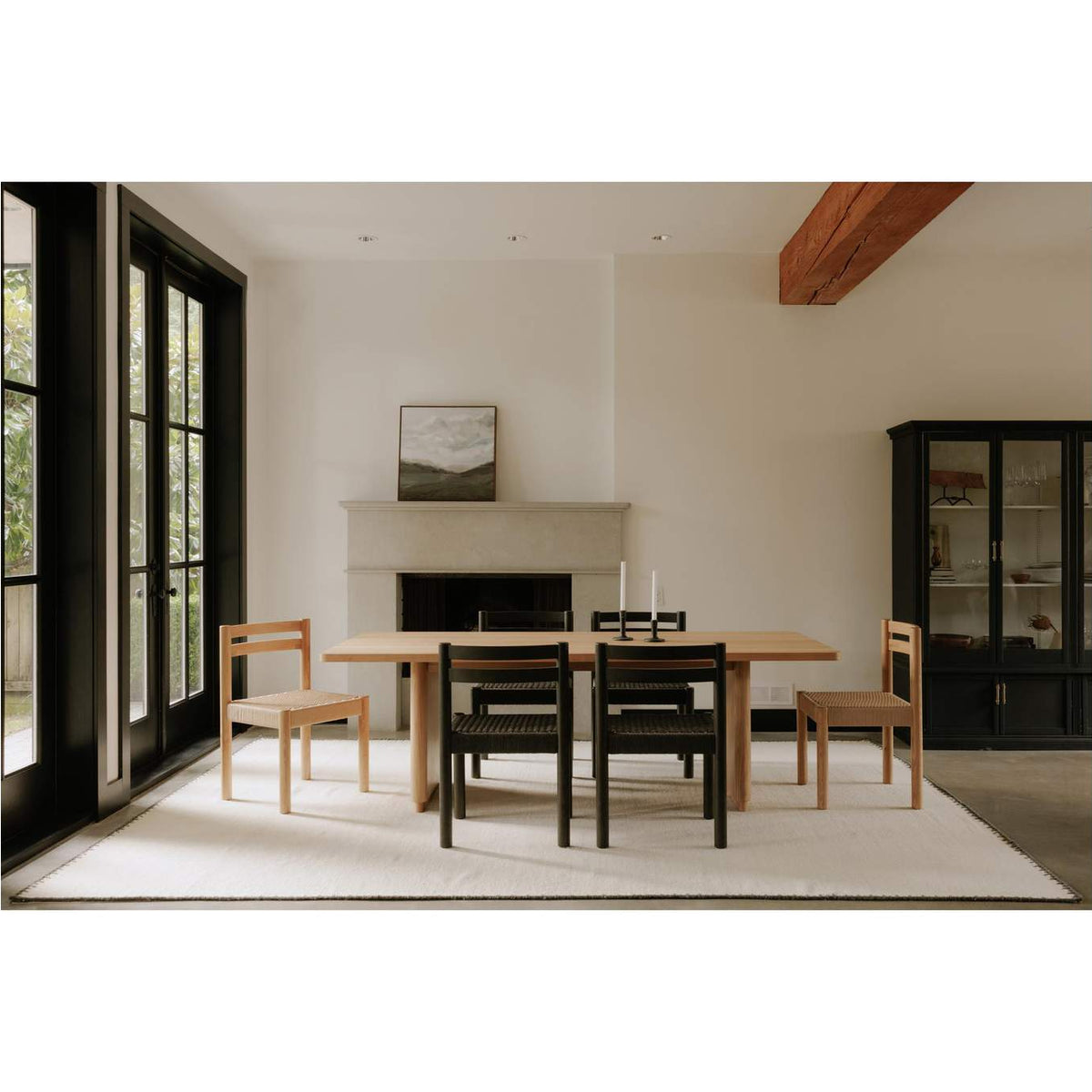 YR-1009-24-0 Round Off Small Dining Table Natural Oak