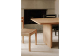YR-1011-24-0 Round Off Large Dining Table Natural Oak