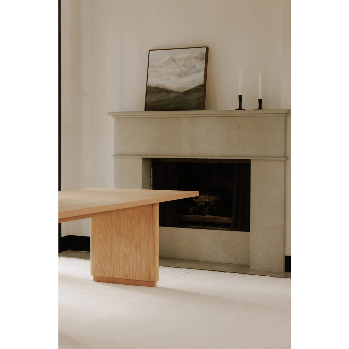 YR-1011-24-0 Round Off Large Dining Table Natural Oak