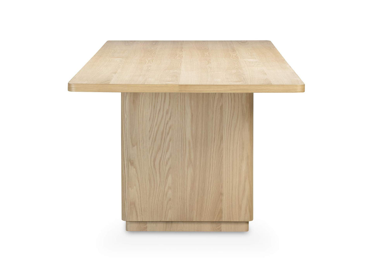 YR-1011-24-0 Round Off Large Dining Table Natural Oak