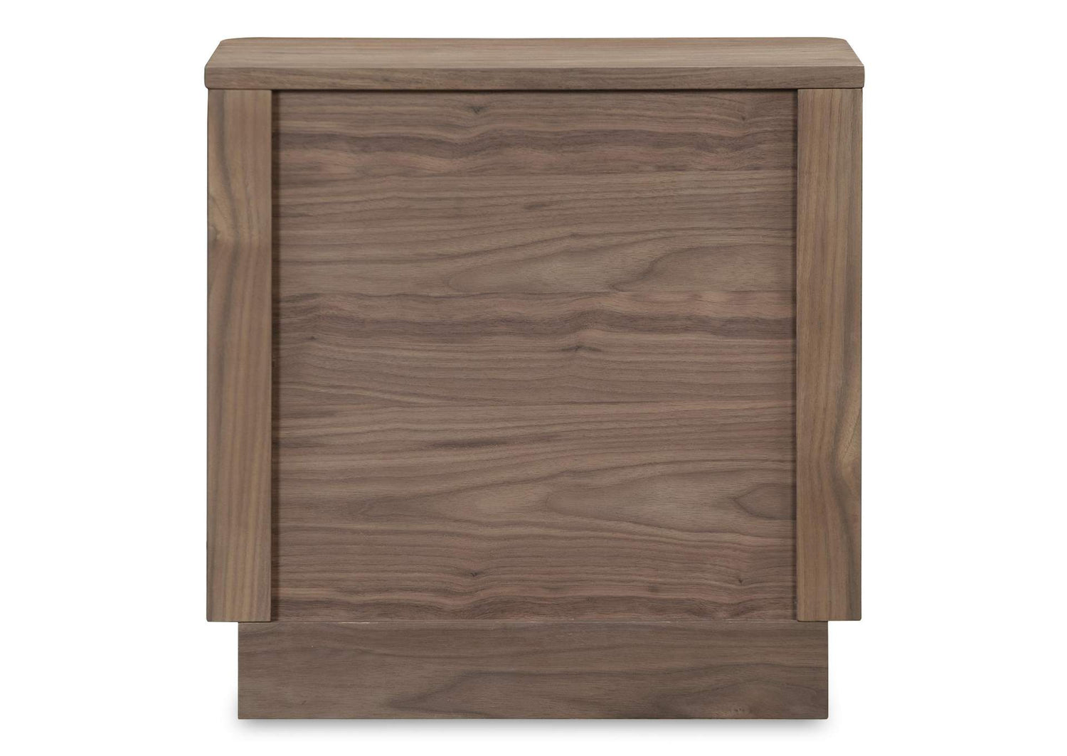 YR-1013-03 Round Off Tall Nightstand Walnut Brown