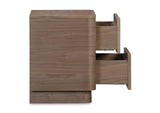 YR-1013-03 Round Off Tall Nightstand Walnut Brown