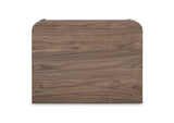 YR-1013-03 Round Off Tall Nightstand Walnut Brown