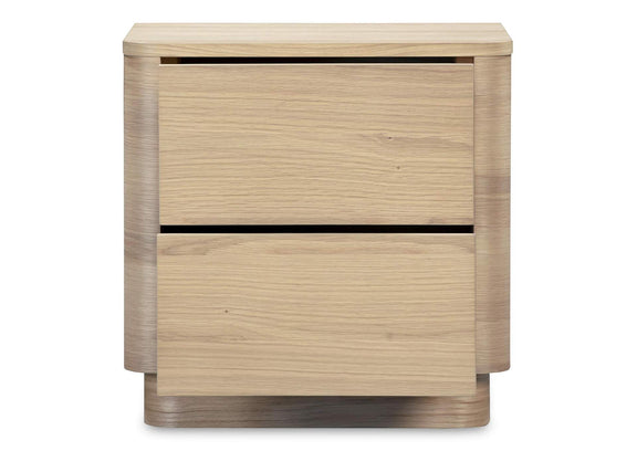 YR-1013-24 Round Off Tall Nightstand Natural Oak
