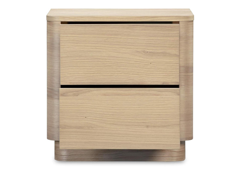 YR-1013-24 Round Off Tall Nightstand Natural Oak