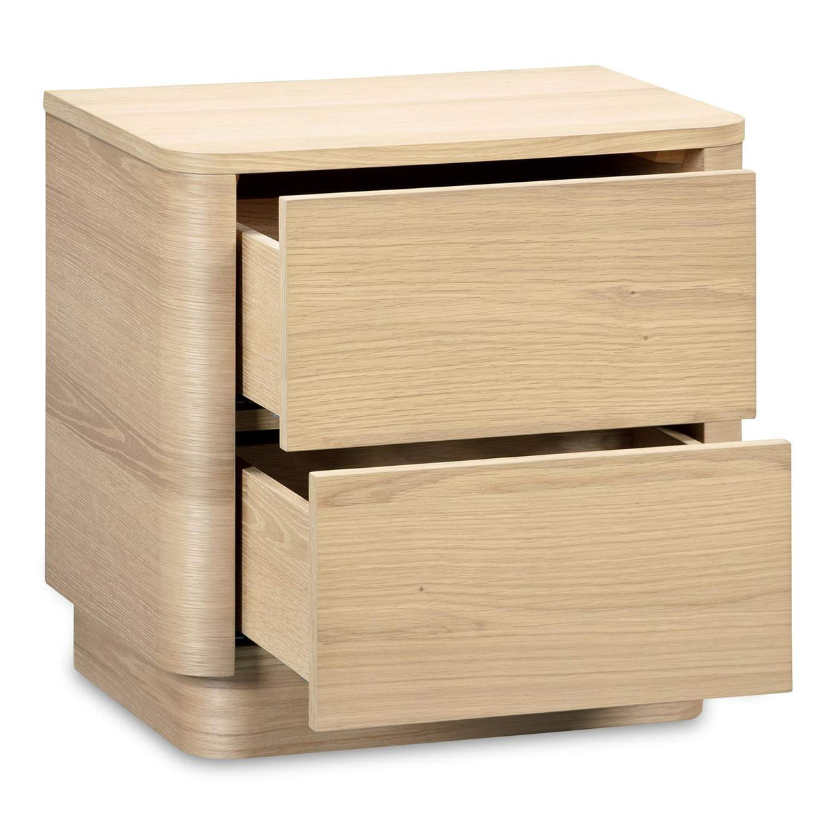 YR-1013-24 Round Off Tall Nightstand Natural Oak
