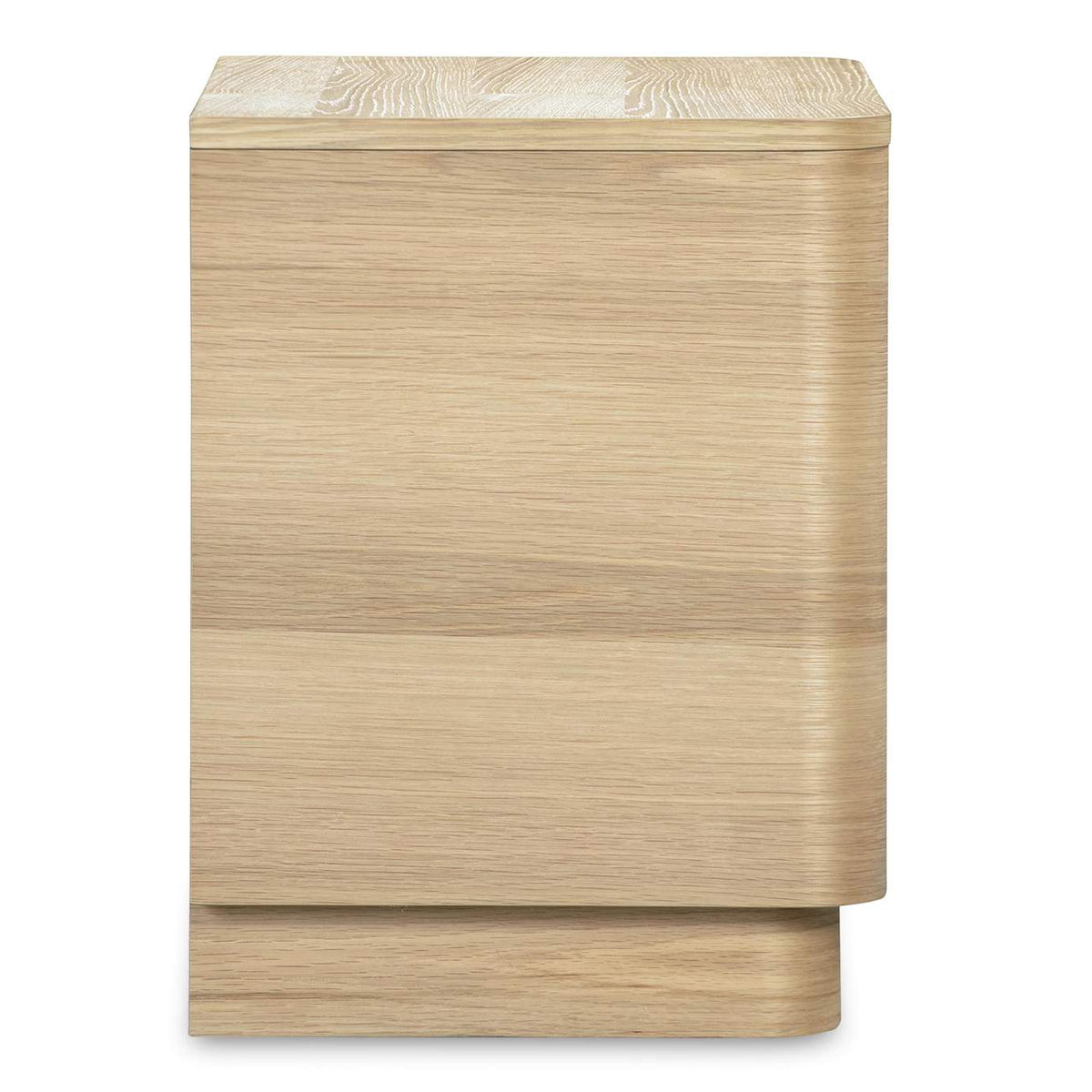 YR-1013-24 Round Off Tall Nightstand Natural Oak