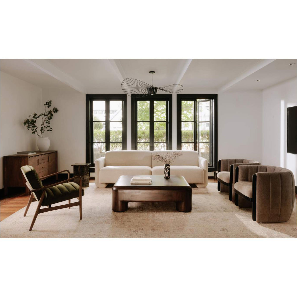 YR-1014-20 Rowan Coffee Table Dark Brown