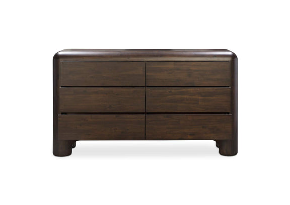 YR-1015-20 Rowan 6 Drawer Dresser Dark Brown